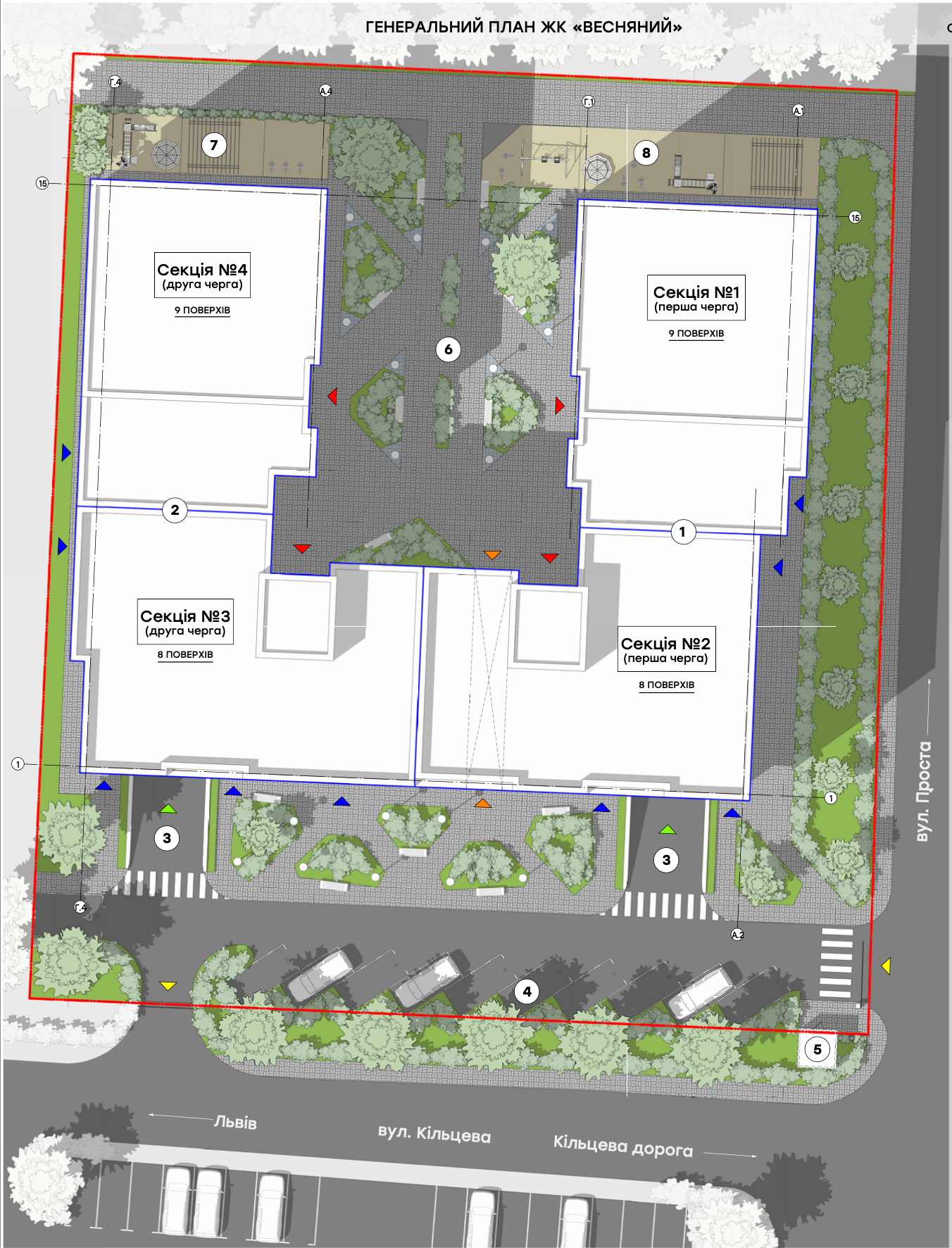 Генеральний план ЖК «Весняний»